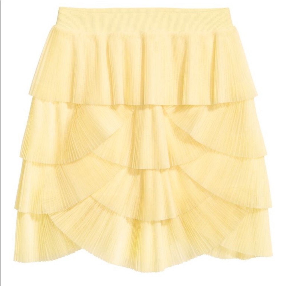 H&M yellow tulle skirt